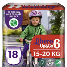 Підгузники-трусики Libero Up&Go 6 для дітей 13-20кг 18шт mini slide 1