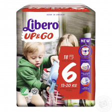 Підгузники-трусики Libero Up&Go 6 для дітей 13-20кг 18шт mini slide 2