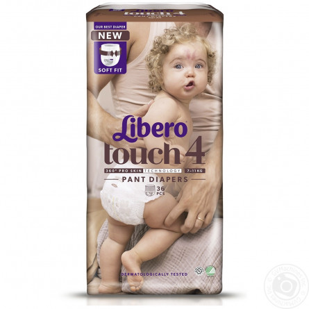 Підгузники-трусики Libero Touch 4 для дітей 7-11кг 36шт slide 2