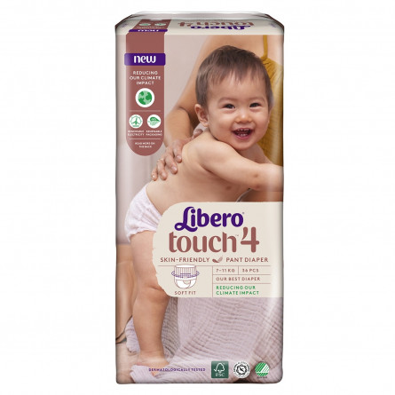 Подгузники-трусики  Libero Touch 4 для детей 7-11кг 36шт slide 6