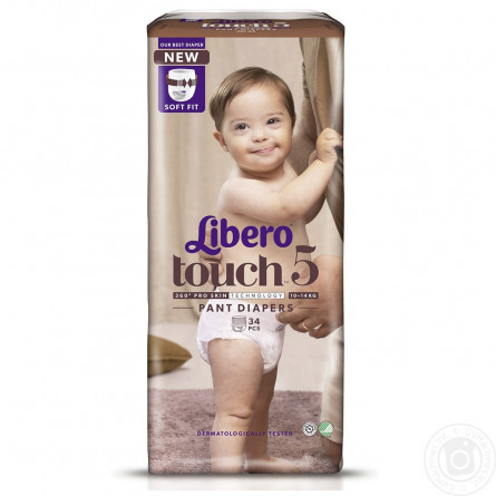 Подгузники-трусики Libero Touch 5 для детей 10-14кг 34шт slide 2