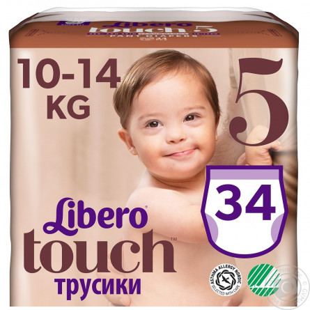 Подгузники-трусики Libero Touch 5 для детей 10-14кг 34шт slide 3