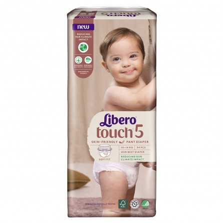 Підгузники-трусики Libero Touch 5 для дітей 10-14кг 34шт slide 6