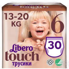Підгузники-трусики Libero Touch 6 для дітей 13-20кг 30шт mini slide 3