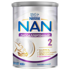 Суміш суха молочна Nestle Nan Гіпоалергенний 2 для дітей з 6 місяців 400г mini slide 1