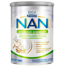Суміш суха молочна Nestle Nan Потрійний комфорт з народження 400г mini slide 1