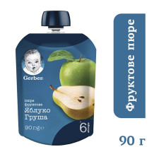 Пюре Gerber Яблуко і груша для дітей з 6 місяців 90г mini slide 4