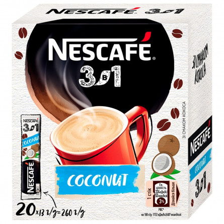 Напій кавовий NESCAFÉ® 3-в-1 Coconut зі смаком кокоса розчинний стік 13г slide 3