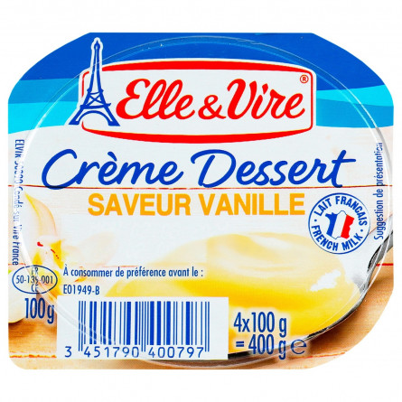 Десерт сливочный Elle&amp;Vire ваниль 2,7% 100г slide 2