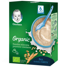 Каша молочна Gerber Organic Пшенично-вівсяна 240г mini slide 1