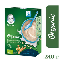 Каша молочна Gerber Organic Пшенично-вівсяна 240г mini slide 3