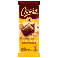Шоколад молочный СВІТОЧ® с арахисовой пастой 90г mini slide 1