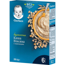 Каша Gerber безмолочна вівсяна з пшеницею для дітей з 6 місяців 200г mini slide 1