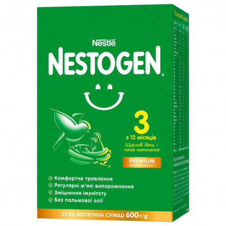 Суміш молочна Nestle Nestogen L. Reuteri 3 з лактобактеріями для дітей з 12 місяців суха 600г slide 1