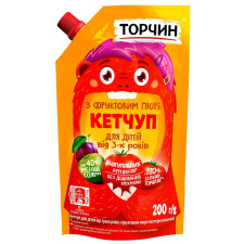 Кетчуп ТОРЧИН® для детей с фруктовым пюре 200г mini slide 1