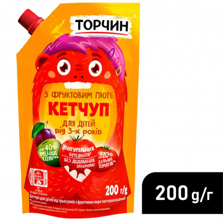 Кетчуп ТОРЧИН® для дітей з фруктовим пюре 200г slide 4