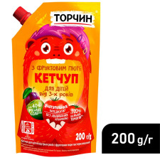 Кетчуп ТОРЧИН® для дітей з фруктовим пюре 200г mini slide 4