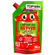 Кетчуп ТОРЧИН® для дітей з овочевим пюре 200г mini slide 1