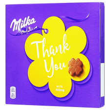 Цукерки з молочного шоколаду Milka молочна начинка 110г mini slide 1