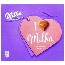 Конфеты из молочного шоколада Milka кремово-клубничная начинка 110г mini slide 2
