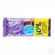 Шоколад молочний Milka Bubbles пористий 2шт 80г mini slide 1