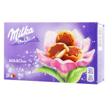 Печиво Milka Milk&Choc з молочною начинкою в шоколаді 150г mini slide 1