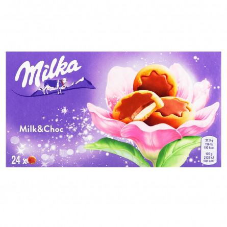 Печиво Milka Milk&Choc з молочною начинкою в шоколаді 150г slide 2
