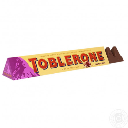 Шоколад Toblerone молочный с изюмом и нугой 100г slide 2