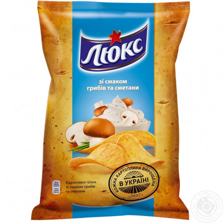 Чіпси Люкс картопляні зі смаком грибів та сметани 133г slide 1