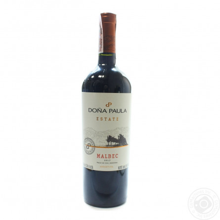 Вино Dona Paula Estate Malbec Valle de Uco-Mendoza красное сухое 13,5% 0,75л slide 1