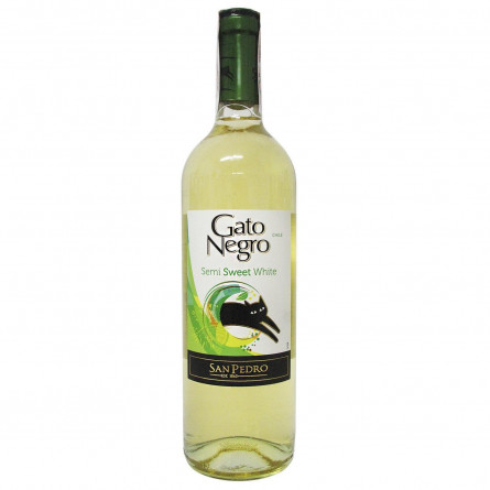 Вино Gato Negro Сан Педро белое полусладкое 12% 0,75л slide 1