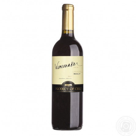 Вино Winemaker Merlot красное сухое 13% 0,75л slide 1