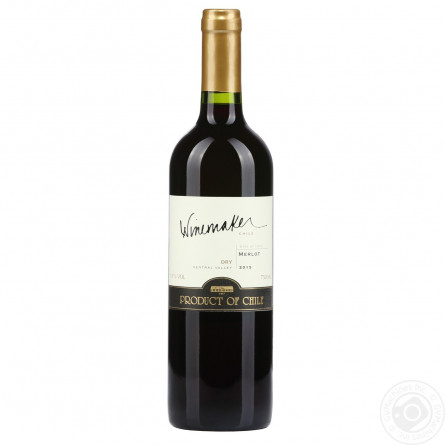 Вино Winemaker Merlot красное сухое 13% 0,75л slide 3