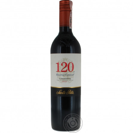 Вино Santa Rita 120 Carmenere красное сухое 13% 0,75л slide 2