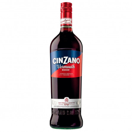 Вермут Cinzano Rosso красный десертный 15% 1л slide 1