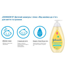 Пінка-шампунь Johnson's baby Від маківки до п'ят 500мл mini slide 4