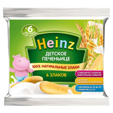 Печиво Heinz 6 злаків дитяче для дітей з 6 місяців 60г mini slide 1