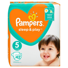 Подгузники Pampers Sleep Play размер 5 Junior 11-16кг 42шт mini slide 6