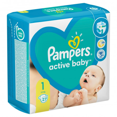 Подгузники Pampers Active Baby размер 1 Newborn 2-5 кг 27шт slide 8