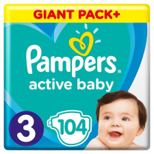 Подгузники Pampers Active Baby размер 3 6-10кг 104шт mini slide 1