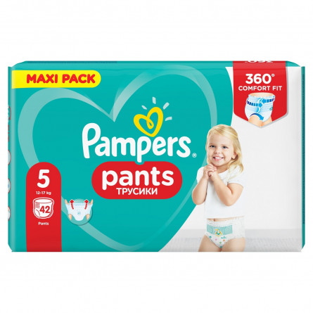 Подгузники-трусики Pampers Pants размер 5 Junior 12-17кг 42шт slide 7