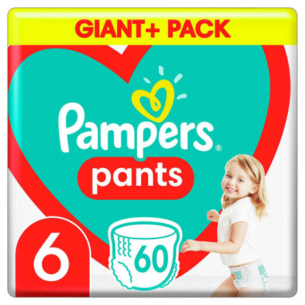 Подгузники-трусики Pampers Pants Размер 6 15+ кг 60шт slide 1