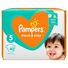 Подгузники Pampers Sleep Play размер 5 Junior 11-16кг 42шт mini slide 4