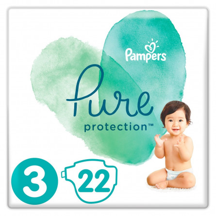 Подгузники Pampers Pure Protection Midi 10кг 22шт slide 1