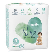 Подгузники Pampers Pure Protection Midi 10кг 22шт mini slide 2