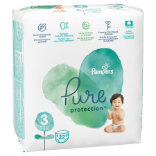 Подгузники Pampers Pure Protection Midi 10кг 22шт mini slide 8