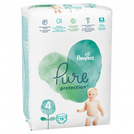 Подгузники Pampers Pure Protection Maxi 9-14кг 19шт slide 4