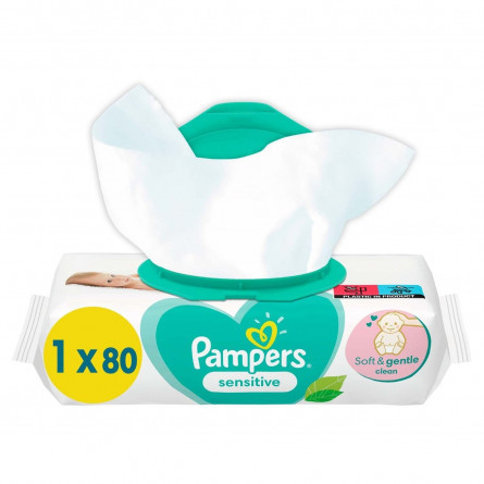 Cерветки Pampers Sensitive 80шт slide 1
