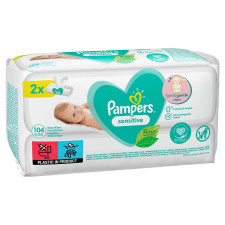 Cерветки Pampers Sensitive 2x52шт mini slide 4