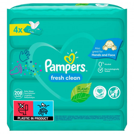 Cалфетки влажные Pampers Fresh Clean 4х52шт slide 2